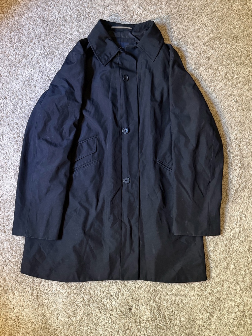 Banana Republic Black Trench Overcoat - Men’s Size Large